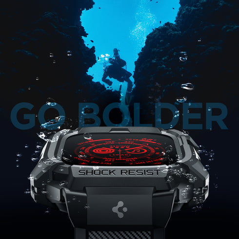 Spigen Apple Watch Ultra 3/2/1 (49mm) Capa + Pulseira – Rugged Armor Pro